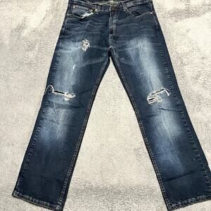 Levis 559 Denim Jeans Men 34 x30 (36x30) Relaxed Straight Blue Denim Pants *